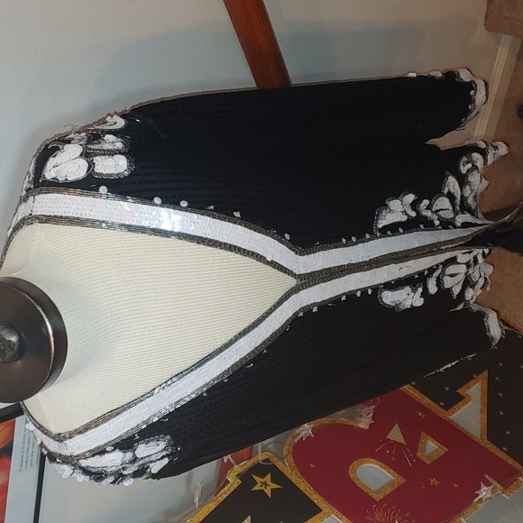 Scala Vintage Beaded Sequins Jacket Plus Size 2X - Picture 2 of 7